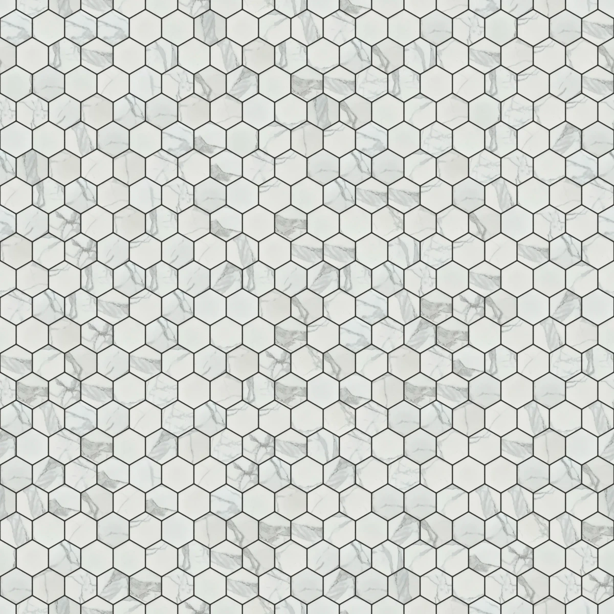 MOZAIKA CERAMICZNA HEKSAGON CLASSIC CARRARA MATOWA – dekoracyjne do wnętrz – Szklane Mozaiki