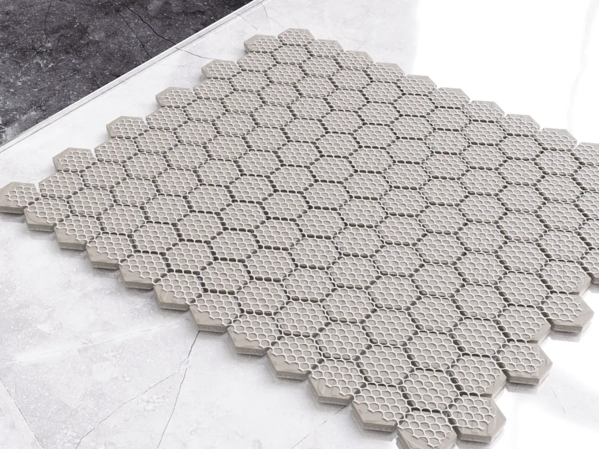 Mozaika ceramiczna Heksagon mini Carraca matowa - szklanemozaiki.pl