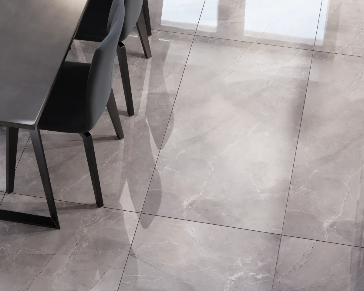 PŁYTKA REKTYFIKOWANA LEZA ELLIE REMOS GREY SZARA POLER 60x60cm – dekoracyjne do wnętrz – Szklane Mozaiki