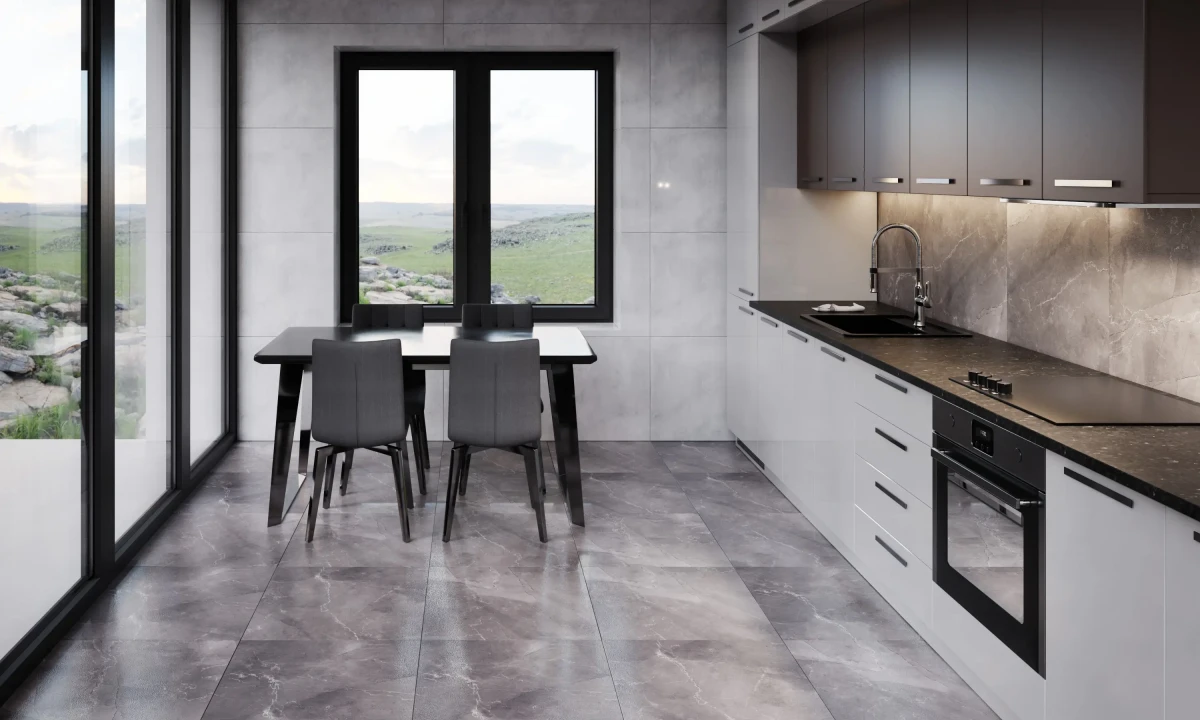 PŁYTKA REKTYFIKOWANA LEZA ELLIE REMOS GREY SZARA POLER 60x120cm – dekoracyjne do wnętrz – Szklane Mozaiki