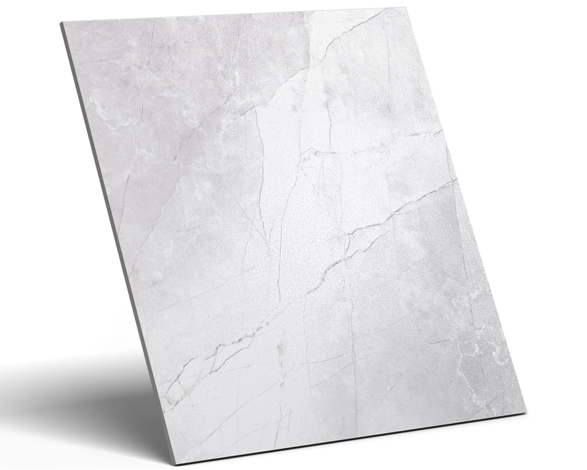 PŁYTKA REKTYFIKOWANA LELIO REMOS BIANCO JASNA SZARA LAPPATO 59.5x59.5cm  – dekoracyjne do wnętrz – Szklane Mozaiki