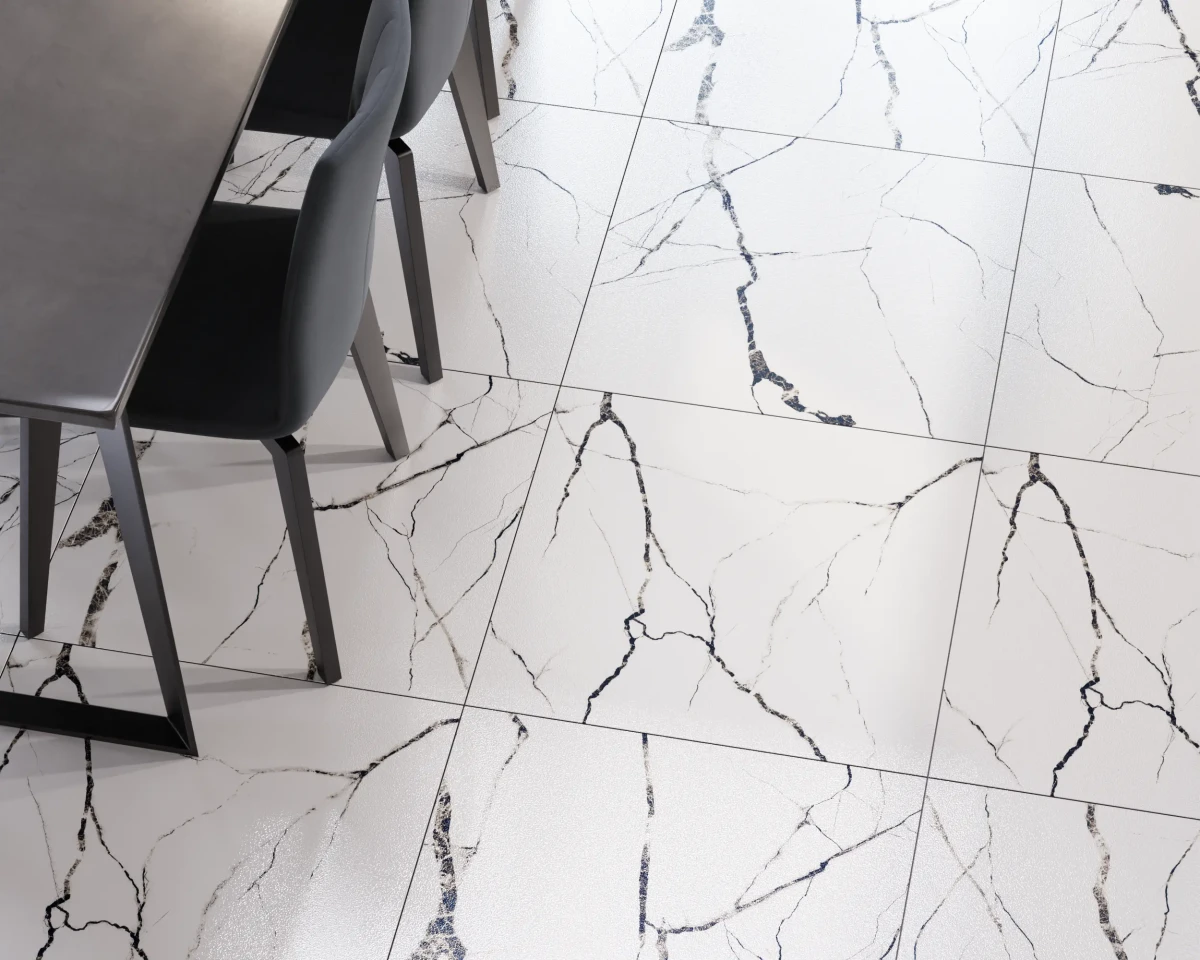 PŁYTKA REKTYFIKOWANA SELFOSS  WHITE LAPPATO 60x60cm – dekoracyjne do wnętrz – Szklane Mozaiki