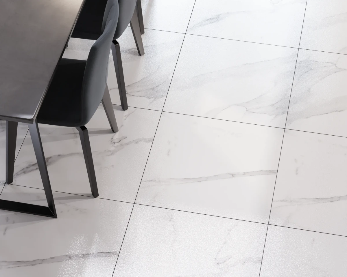 PŁYTKA REKTYFIKOWANA SWISS WHITE LAPPATO 60x60cm – dekoracyjne do wnętrz – Szklane Mozaiki