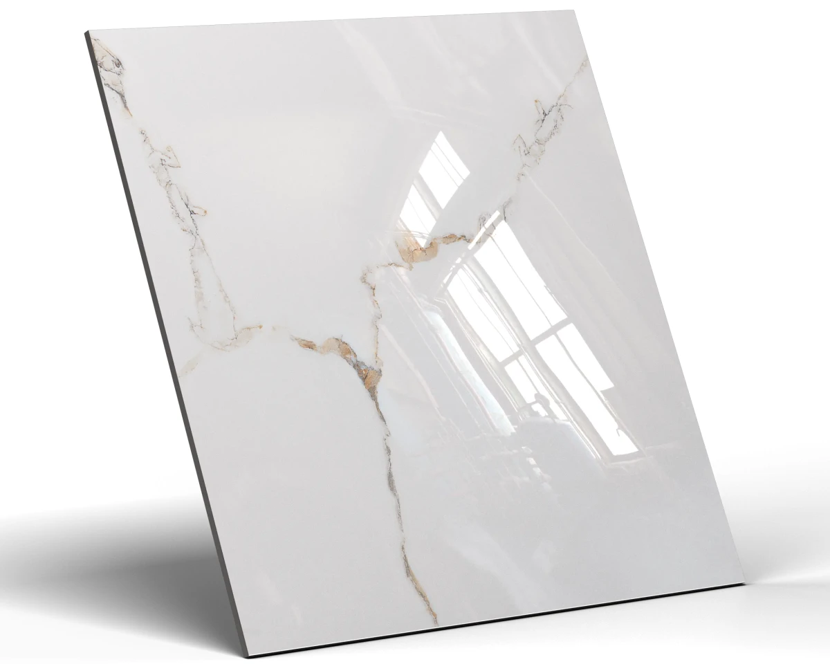 PŁYTKA REKTYFIKOWANA TRIVENTO WHITE POLER 60x60cm – dekoracyjne do wnętrz – Szklane Mozaiki