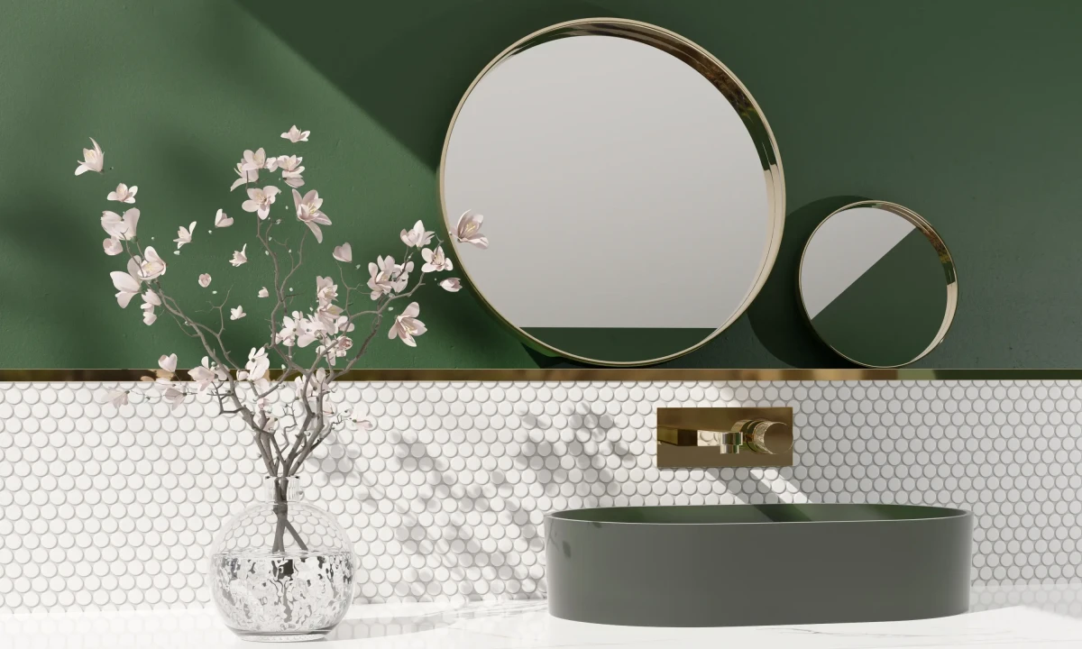 Mozaika ceramiczna Penny Dots white matowa - szklanemozaiki.pl