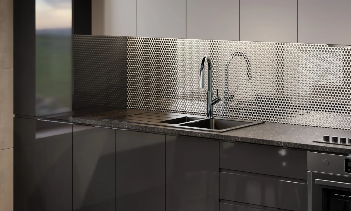 MOZAIKA CERAMICZNA PENNY DOTS SILVER CHROM METALIC – dekoracyjne do wnętrz – Szklane Mozaiki