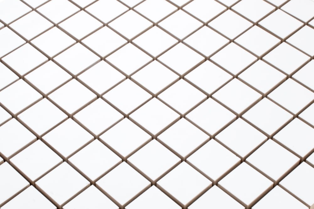 MOZAIKA CERAMICZNA BIAŁA SUPER WHITE MATOWA KOSTKA 2.5 30x30cm – dekoracyjne do wnętrz – Szklane Mozaiki