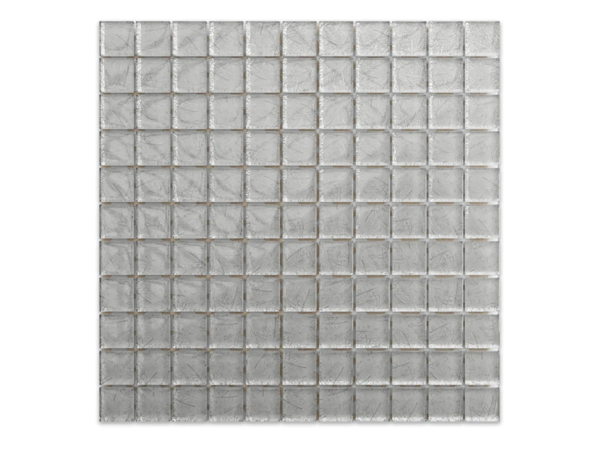 MOZAIKA SZKLANA SILVERSTAR 30x30cm 6mm – dekoracyjne do wnętrz – Szklane Mozaiki