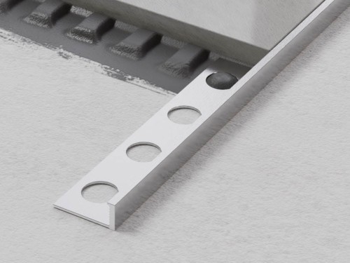 OUTLET - ZESTAW 10szt. PROFIL ALUMINIOWY LICOWY AIL (8 x 2700mm) WYKOŃCZENIOWY SREBRNY ANODA DO PŁYTEK 