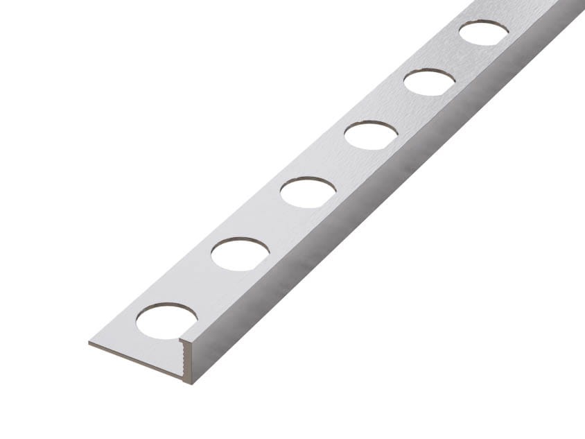 OUTLET - PROFIL ALUMINIOWY LICOWY AIL (12 x 2700mm) WYKOŃCZENIOWY SREBRNY ANODA DO PŁYTEK – dekoracyjne do wnętrz – Szklane Mozaiki