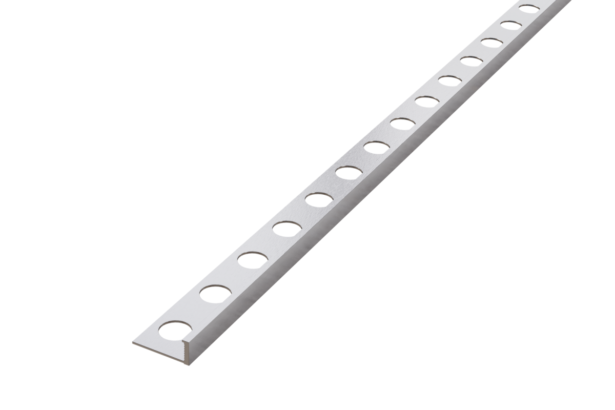 OUTLET - PROFIL ALUMINIOWY LICOWY AIL (12 x 2700mm) WYKOŃCZENIOWY SREBRNY ANODA DO PŁYTEK – dekoracyjne do wnętrz – Szklane Mozaiki