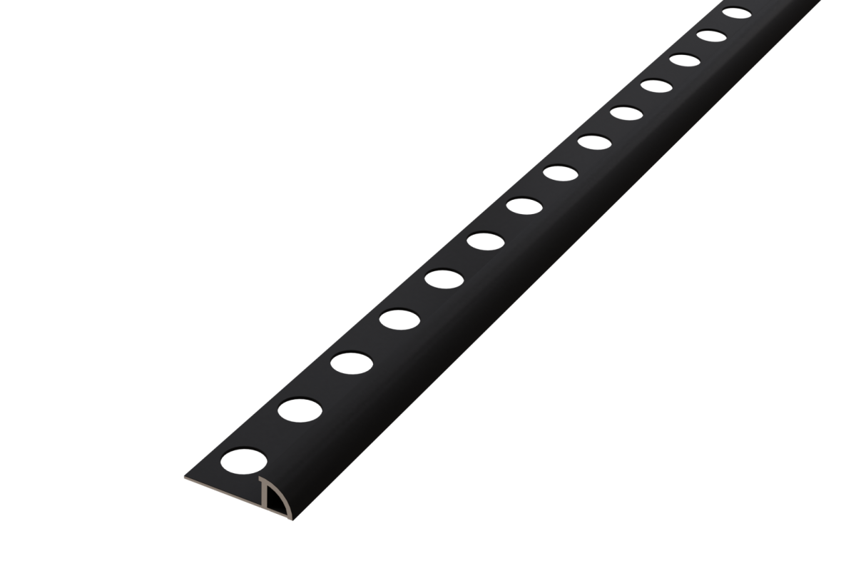 OUTLET - ZESTAW 10szt. PROFIL ALUMINIOWY NAROŻNY (8 x 2700mm) WYKOŃCZENIOWY CZARNY MATOWY DO PŁYTEK – dekoracyjne do wnętrz – Szklane Mozaiki