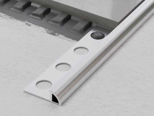 OUTLET - PROFIL ALUMINIOWY NAROŻNY (12 x 2700mm) WYKOŃCZENIOWY SREBRNY ANODA DO PŁYTEK 