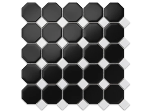 MOZAIKA CERAMICZNA OCTAGON BLACK CLASSIC MATOWA