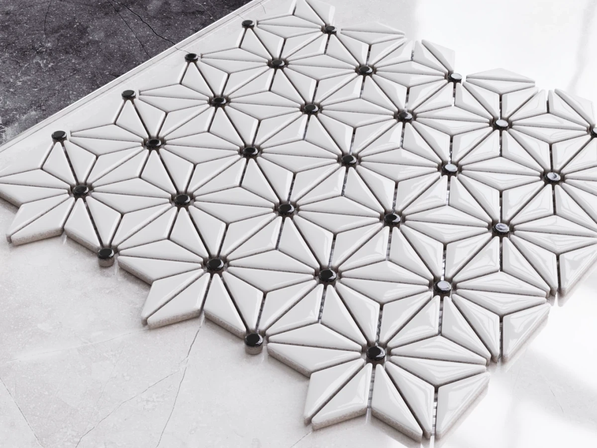 MOZAIKA CERAMICZNA TOKYO WHITE GLOSS – dekoracyjne do wnętrz – Szklane Mozaiki