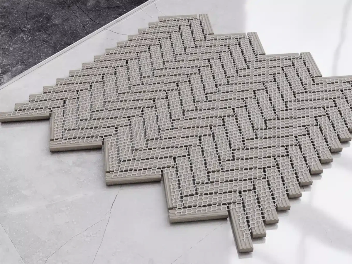 Mozaika ceramiczna Mini Chevron White połysk - szklanemozaiki.pl