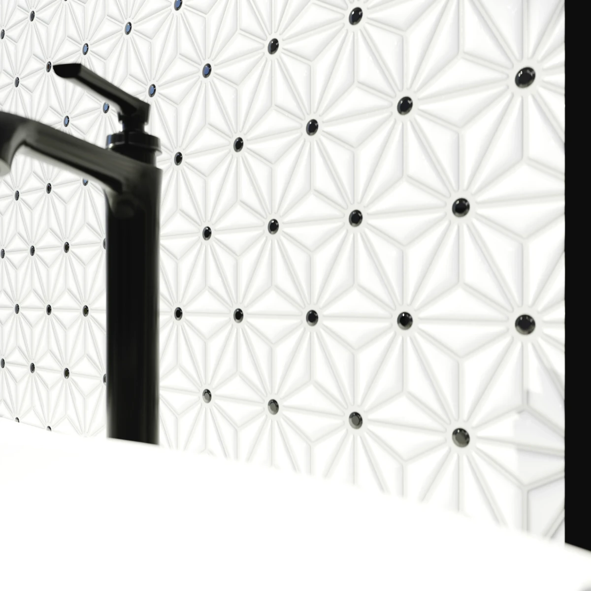 MOZAIKA CERAMICZNA TOKYO WHITE GLOSS – dekoracyjne do wnętrz – Szklane Mozaiki