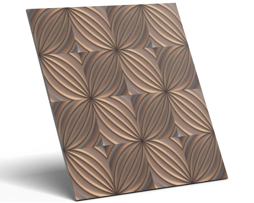 PŁYTKA GRESOWA DEKORACYJNA COPPER WAVE DEKOR 60x60 gat. I