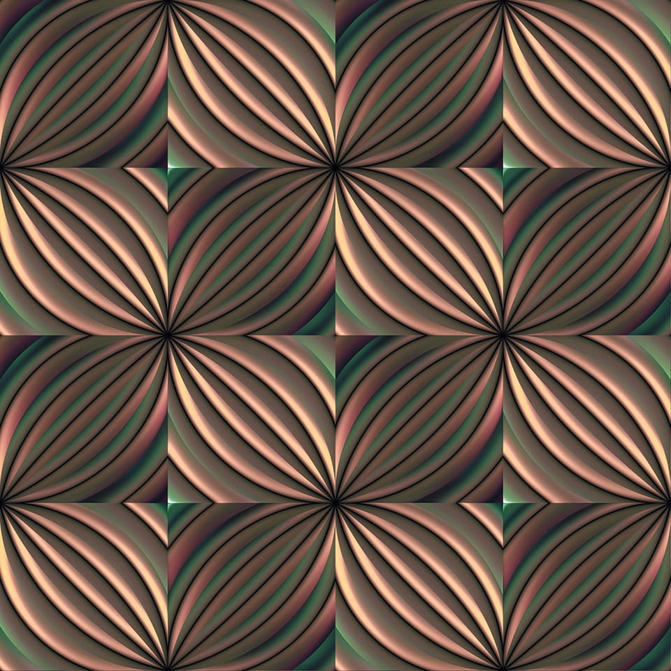 PŁYTKA GRESOWA DEKORACYJNA COPPER WAVE DEKOR 60x60 gat. I – dekoracyjne do wnętrz – Szklane Mozaiki