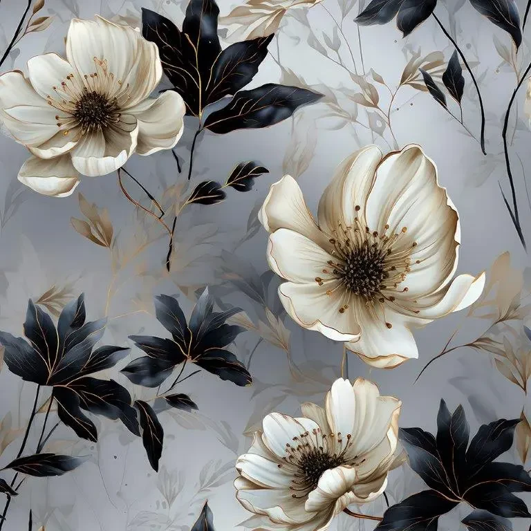 PŁYTKA GRESOWA DEKORACYJNA NIGHT MAGNOLIA DEKOR 60x60 gat. I – dekoracyjne do wnętrz – Szklane Mozaiki