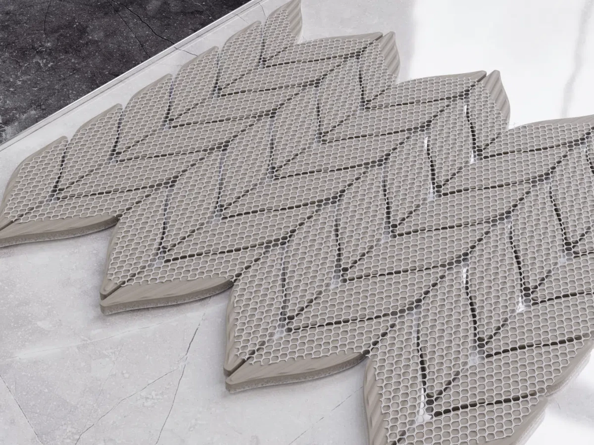 MOZAIKA CERAMICZNA BOTANIC WHITE BIAŁA - szklanemozaiki.pl