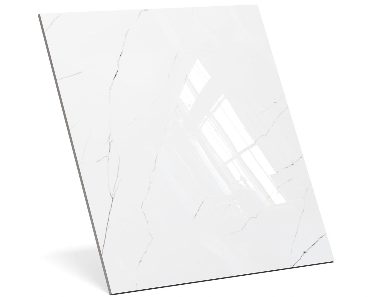 Płytka Gres mrozoodporny polerowany Mavros 60 x 60 cm bianco  – dekoracyjne do wnętrz – Szklane Mozaiki
