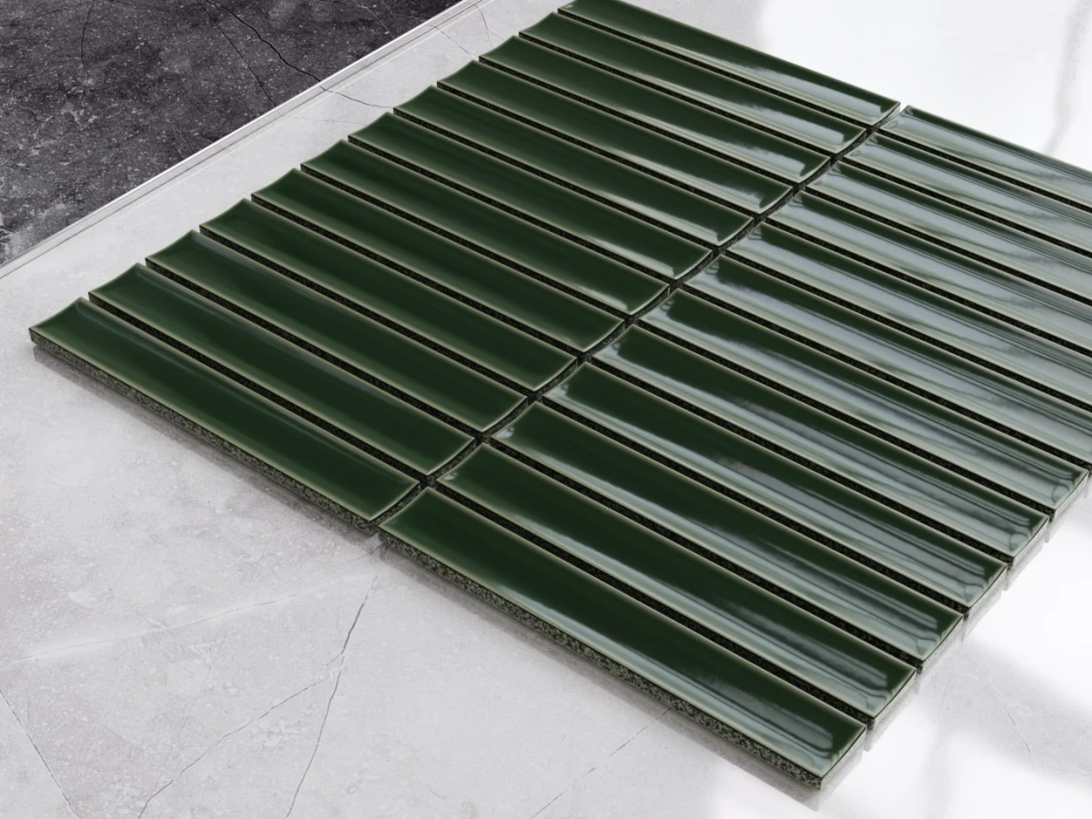 Mozaika ceramiczna Piano Emerald Green 29,5×29,0 – szklanemozaiki.pl