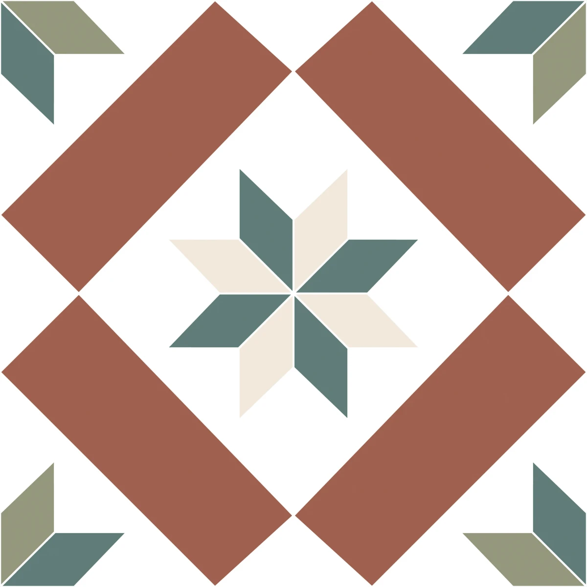 Dekoracyjna Płytka Gresowa Patchwork Victorian Molly 20x20 cm Gat. I – dekoracyjne do wnętrz – Szklane Mozaiki