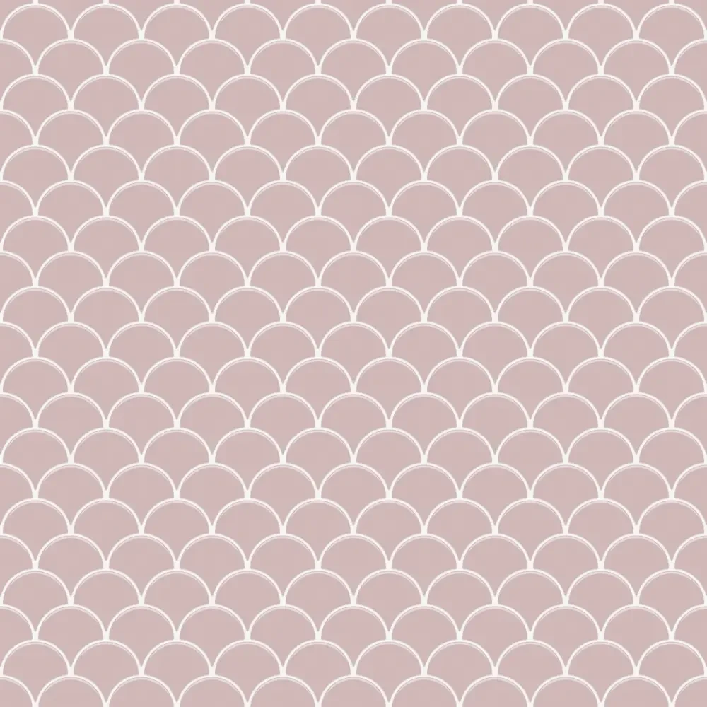 MOZAIKA CERAMICZNA FISH SCALE POWDER PINK ROSE – dekoracyjne do wnętrz – Szklane Mozaiki
