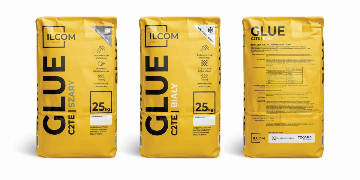 KLEJ DO MOZAIK ILCOM GLUE BIAŁY C2TE 25KG – dekoracyjne do wnętrz – Szklane Mozaiki