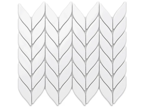 MOZAIKA CERAMICZNA BOTANIC WHITE BIAŁA POŁYSK
