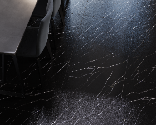 PŁYTKA REKTYFIKOWANA GRESOWA CLASSIC CARRARA BLACK SUGAR LAPPATO 60x120cm – dekoracyjne do wnętrz – Szklane Mozaiki