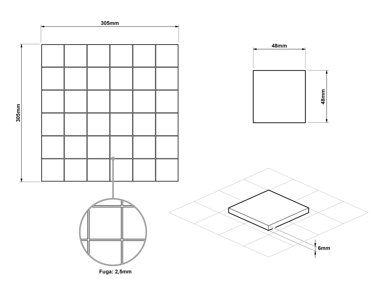 MOZAIKA CERAMICZNA SQUARE MARBLE – dekoracyjne do wnętrz – Szklane Mozaiki