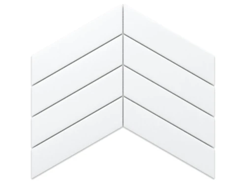 MOZAIKA CERAMICZNA BIG CHEVRON WHITE MATOWA