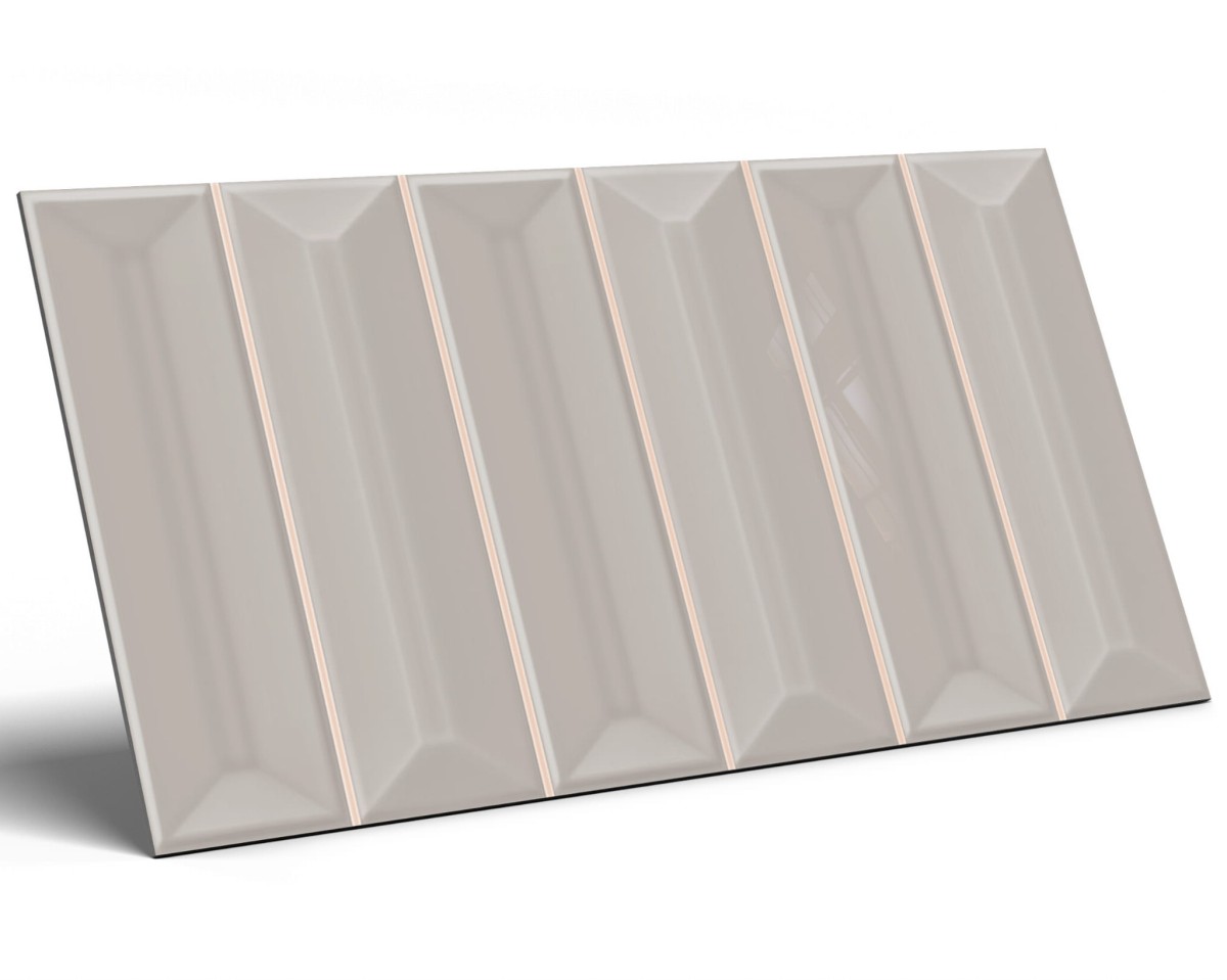 Płytka Ceramiczna Cegiełka Prisma Mink Glossy 15x30 cm – dekoracyjne do wnętrz – Szklane Mozaiki