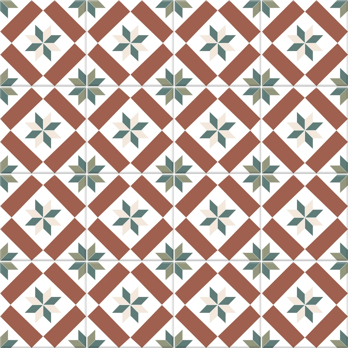 Dekoracyjna Płytka Gresowa Patchwork Victorian Molly 20x20 cm Gat. I – dekoracyjne do wnętrz – Szklane Mozaiki