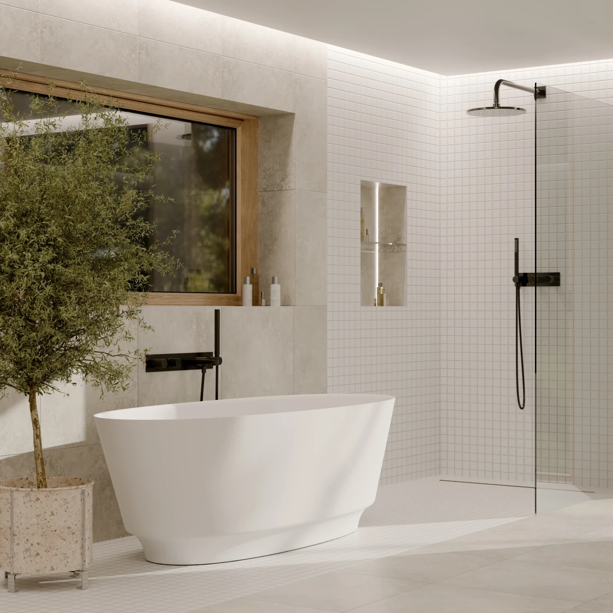 MOZAIKA CERAMICZNA DOVER WHITE – dekoracyjne do wnętrz – Szklane Mozaiki