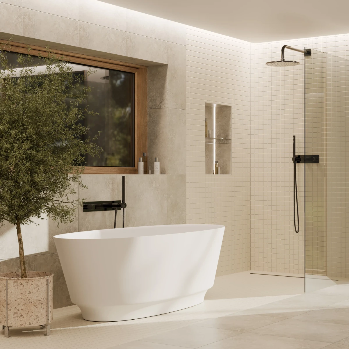 MOZAIKA CERAMICZNA DOVER BEIGE – dekoracyjne do wnętrz – Szklane Mozaiki