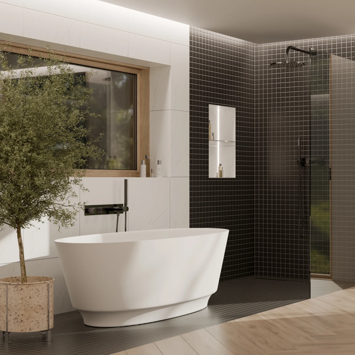 MOZAIKA CERAMICZNA DOVER BLACK – dekoracyjne do wnętrz – Szklane Mozaiki