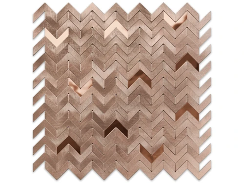 MOZAIKA METALIZOWANA ALU MINI CHEVRON COPPER BRUSH