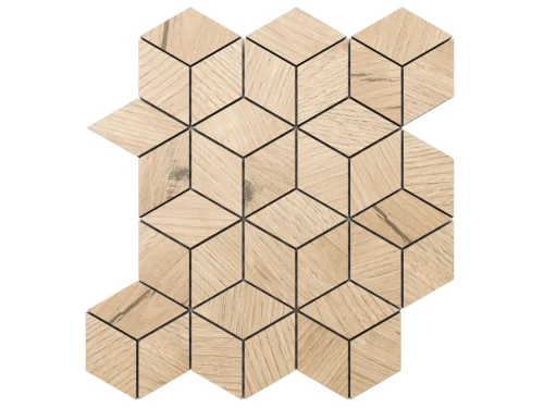 MOZAIKA GRESOWA DIAMOND ROMB BRAVE BEIGE MATOWA
