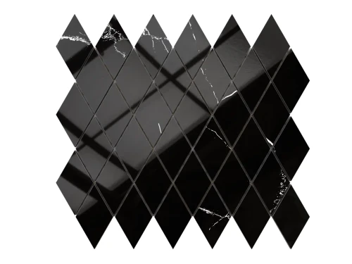MOZAIKA GRESOWA KARO ROMB SETINA MAWROS BLACK POLER