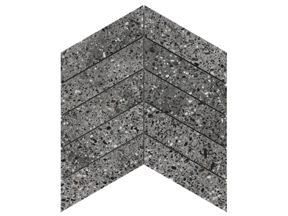 MOZAIKA GRESOWA CHEVRON JODEŁKA STONEX GREY – dekoracyjne do wnętrz – Szklane Mozaiki