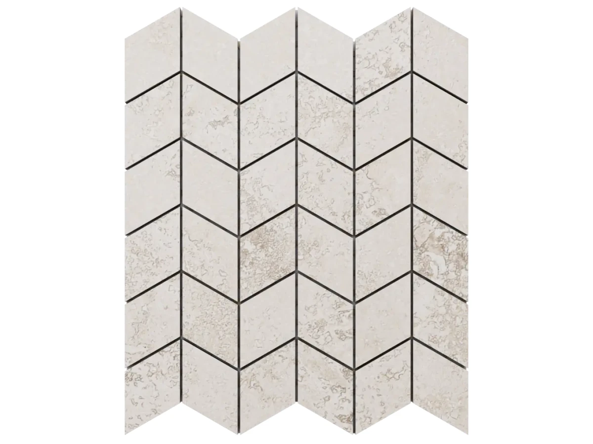 MOZAIKA GRESOWA CHEVRON ROMB ARIA NATURAL – dekoracyjne do wnętrz – Szklane Mozaiki