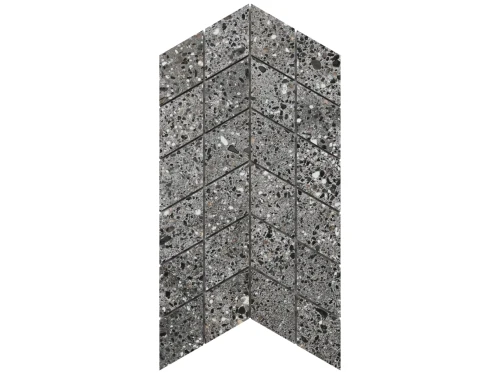 MOZAIKA GRESOWA DOUBLE CHEVRON STONEX GREY CARVING