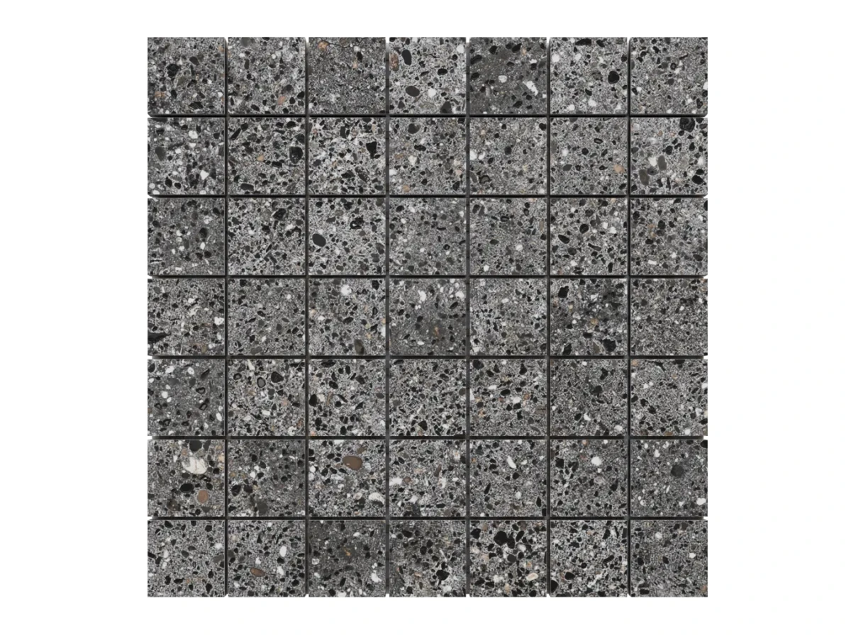 MOZAIKA GRESOWA STONEX GREY 29.2 x 29.2 cm kostka 4 cm – dekoracyjne do wnętrz – Szklane Mozaiki