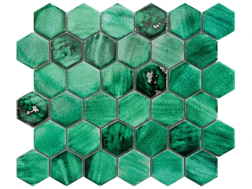 MOZAIKA CERAMICZNA HEKSAGON MYKONOS GREEN ZIELONY