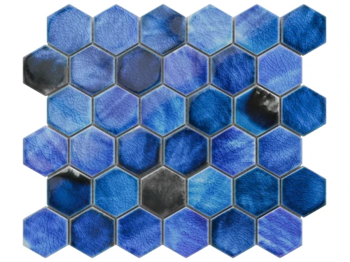 MOZAIKA CERAMICZNA HEKSAGON MYKONOS BLUE NIEBIESKA