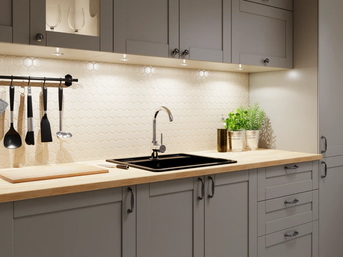 MOZAIKA CERAMICZNA HEKSAGON BEIGE MATOWA – dekoracyjne do wnętrz – Szklane Mozaiki
