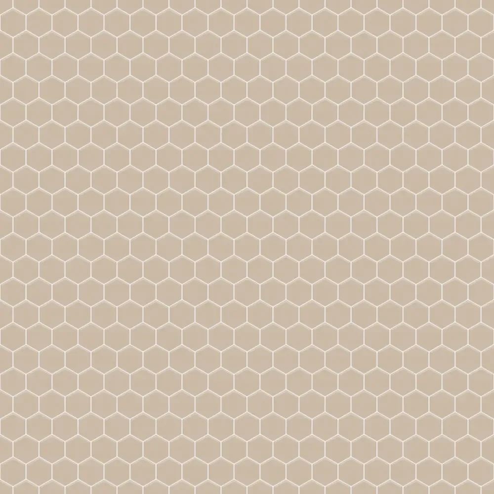 MOZAIKA CERAMICZNA HEKSAGON BEIGE MATOWA – dekoracyjne do wnętrz – Szklane Mozaiki